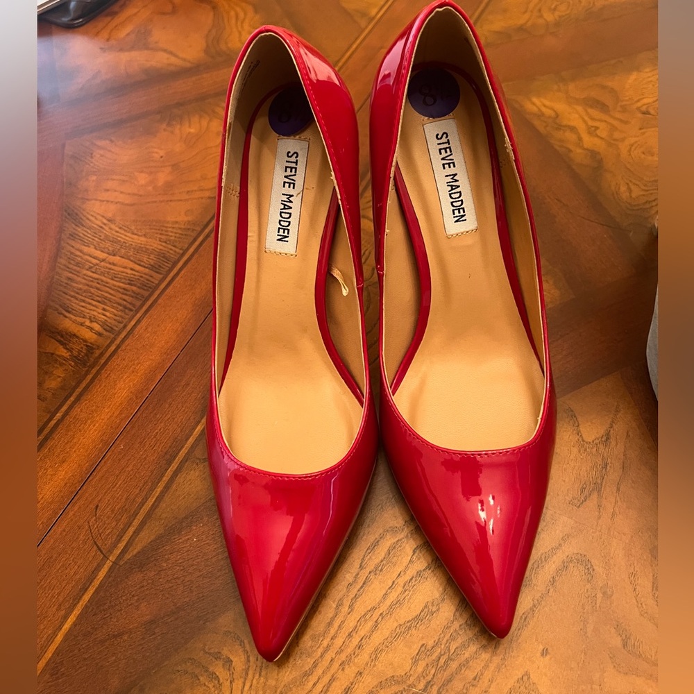 Steve Madden Glossy Red Heels